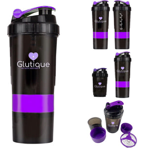 Glutique ‘3 in 1’ Shaker Bottle - Glutique