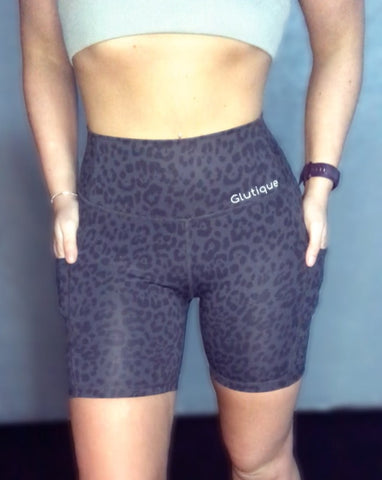 Evolve Black Leopard Shorts